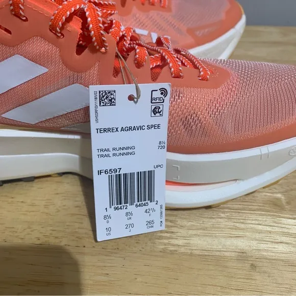 Adidas Terrex Agravic Speed Shoes Ultra Trail Amber Tint Women Sz 10 New IF6597‎