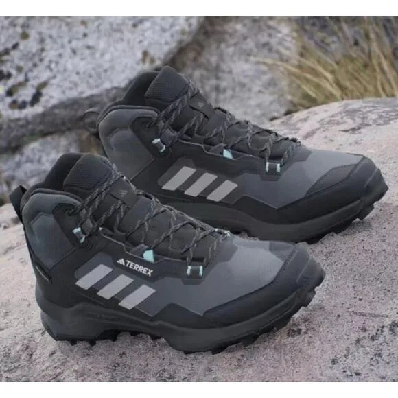 Adidas Terrex Mid Goretex Hiking Shoes Black Gray New Womens 11.5 New Fast Ship