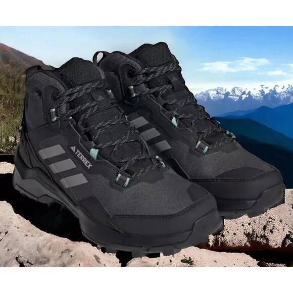 Adidas Terrex Mid Goretex Hiking Shoes Black Gray New Womens 11.5 New Fast Ship