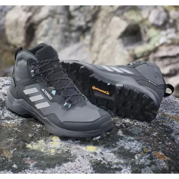 Adidas Terrex Mid Goretex Hiking Shoes Black Gray New Womens 11.5 New Fast Ship