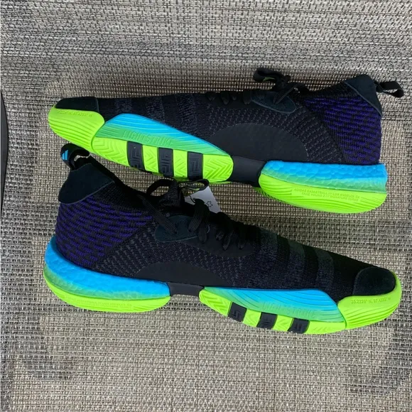 adidas Trae Young 2 Men's Black Blue Green H06473 Basketball Sneaker Shoes Sz 13