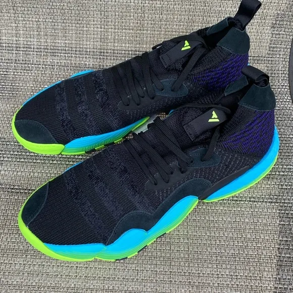 adidas Trae Young 2 Men's Black Blue Green H06473 Basketball Sneaker Shoes Sz 13