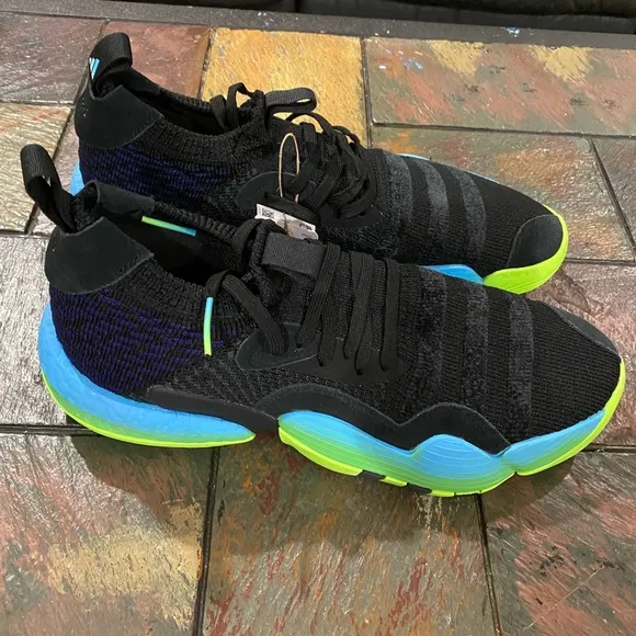 adidas Trae Young 2 Men's Black Blue Green H06473 Basketball Sneaker Shoes Sz 13