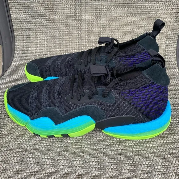 adidas Trae Young 2 Men's Black Blue Green H06473 Basketball Sneaker Shoes Sz 13