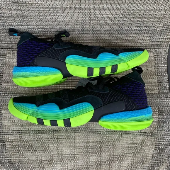 adidas Trae Young 2 Men's Black Blue Green H06473 Basketball Sneaker Shoes Sz 13