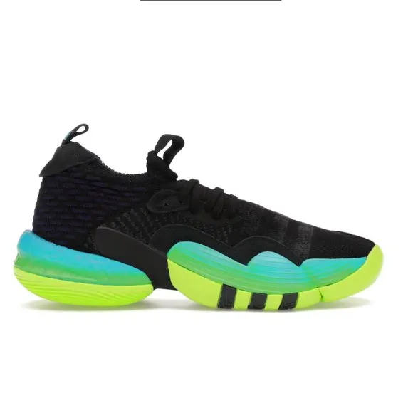 adidas Trae Young 2 Men's Black Blue Green H06473 Basketball Sneaker Shoes Sz 13
