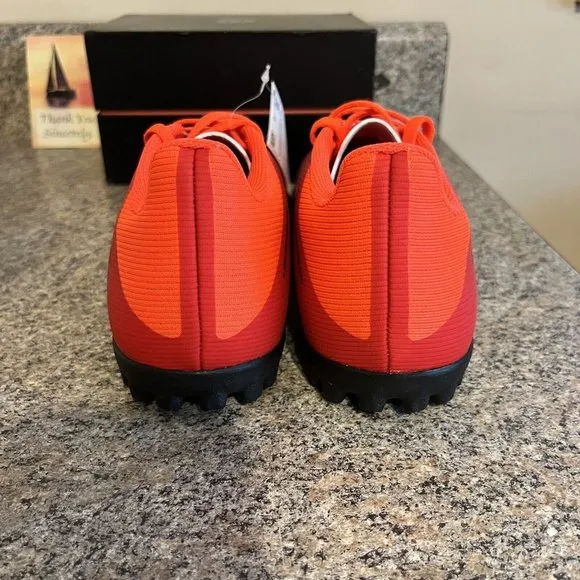 Adidas X Speedflow.4 Turf Soccer Shoes Black Solar Red FY3336 Men Sz 8 / Women 9