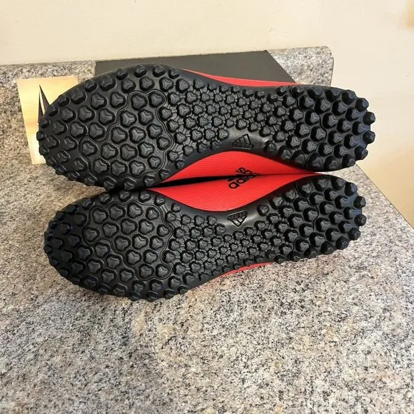 Adidas X Speedflow.4 Turf Soccer Shoes Black Solar Red FY3336 Men Sz 8 / Women 9