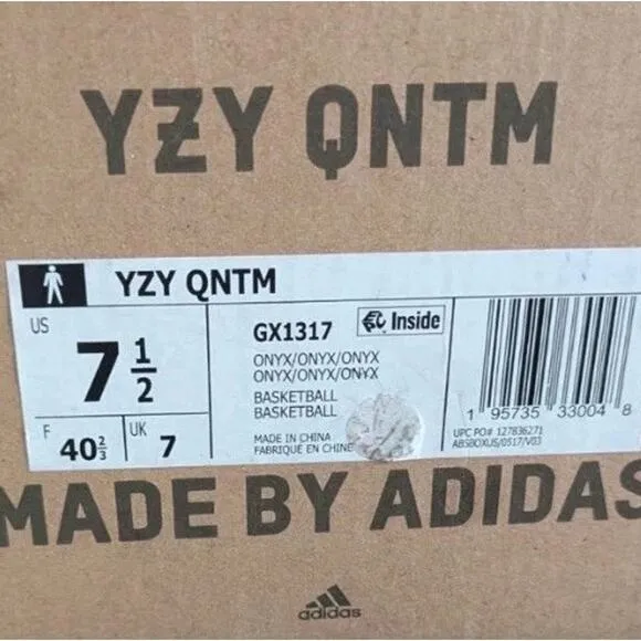 adidas Yeezy QNTM Onyx Basketball Shoes Men 7.5 GX1317 Black