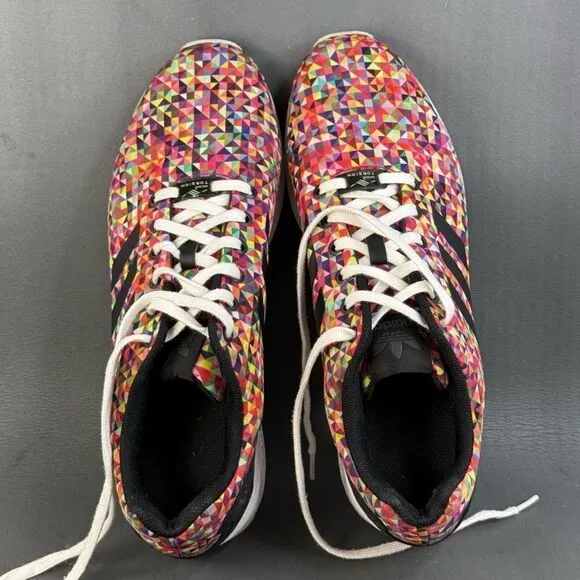 adidas ZX Flux Multi-Color Prism sneaker shoes men size 12