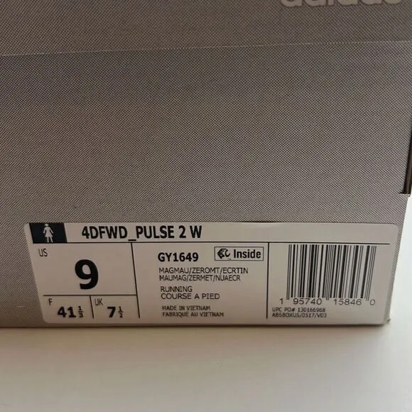 Adidas 4DFWD PULSE 2 RUNNING SHOES- GY1649 - NWB-women 9