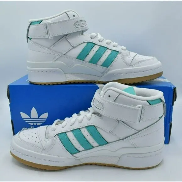 Adidas Originals Womens Size 9.5 Forum Mid White Mint Gum Sneakers Shoes GY3672