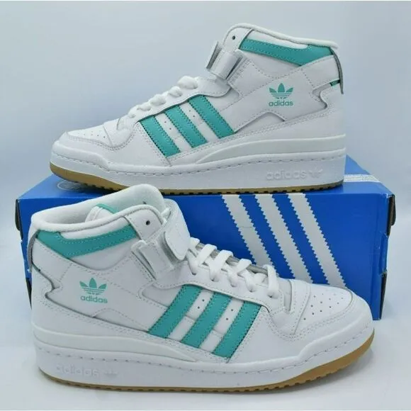 Adidas Originals Womens Size 9.5 Forum Mid White Mint Gum Sneakers Shoes GY3672