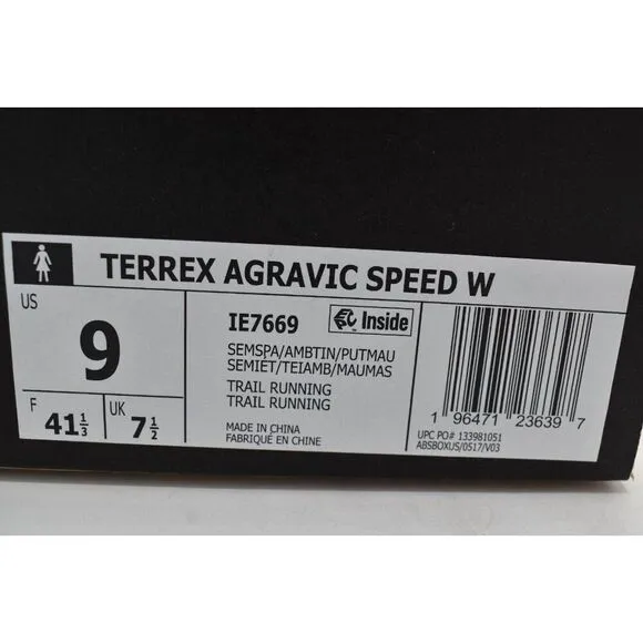 Adidas Women Size 9 Terrex Agravic Speed Semi Spark Trail Running Shoes