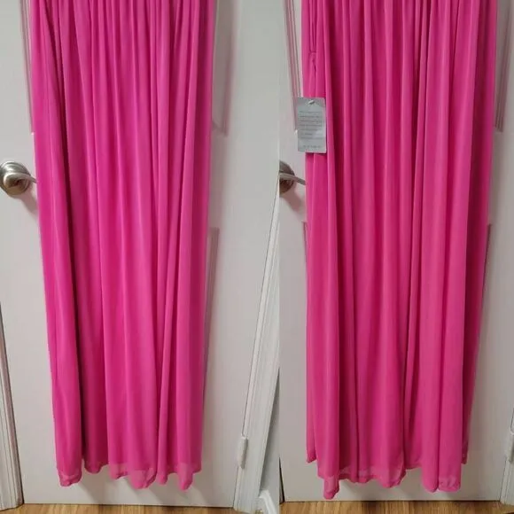 Adriana Papell One Shoulder Pink Gown 4