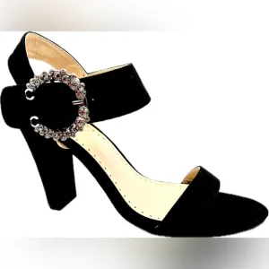 ADRIENNE VITTADINI Geno Embellished Sandals, Color Black, Size 7.5, NWOT