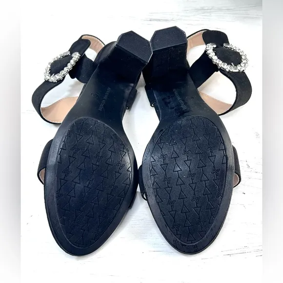 ADRIENNE VITTADINI Geno Embellished Sandals, Color Black, Size 7.5, NWOT