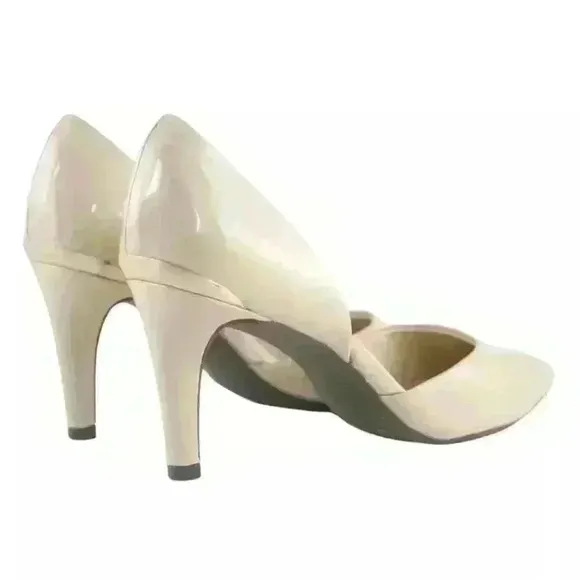 Adrienne Vittadini Tan Patent Leather Heel Pumps, Size 6; $85