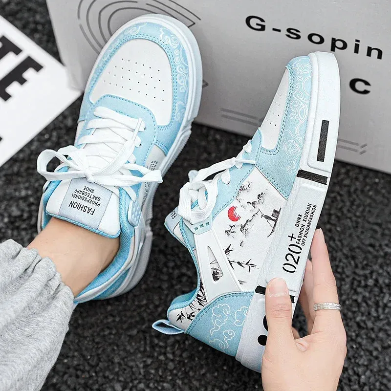 ADVBRIDGE  -  New Casual and Fashionable Men's and Women's Graffiti Sports Shoes, Plus Size 35-44, Versatile Outdoor Sneakers for Couples