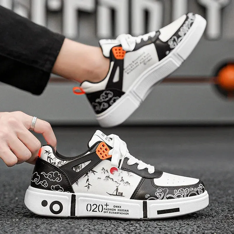 ADVBRIDGE  -  New Casual and Fashionable Men's and Women's Graffiti Sports Shoes, Plus Size 35-44, Versatile Outdoor Sneakers for Couples