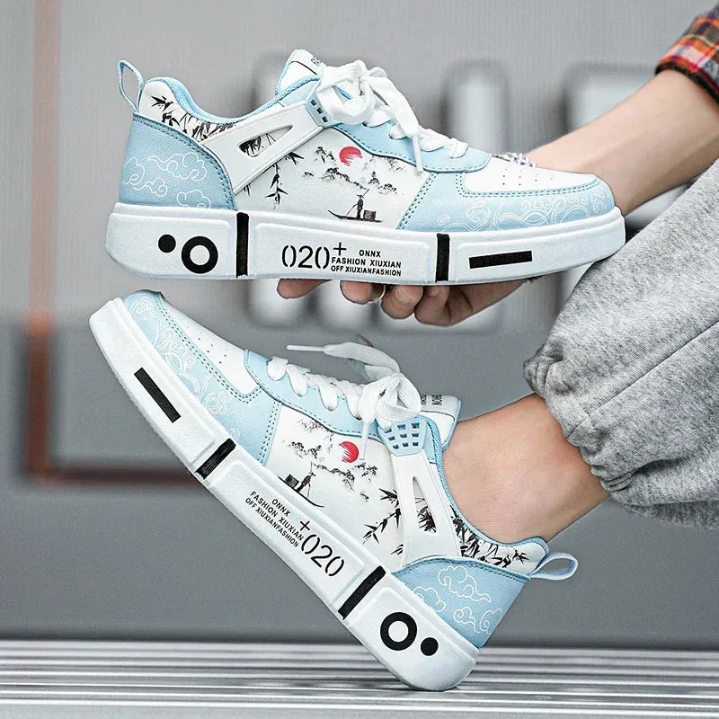 ADVBRIDGE  -  New Casual and Fashionable Men's and Women's Graffiti Sports Shoes, Plus Size 35-44, Versatile Outdoor Sneakers for Couples
