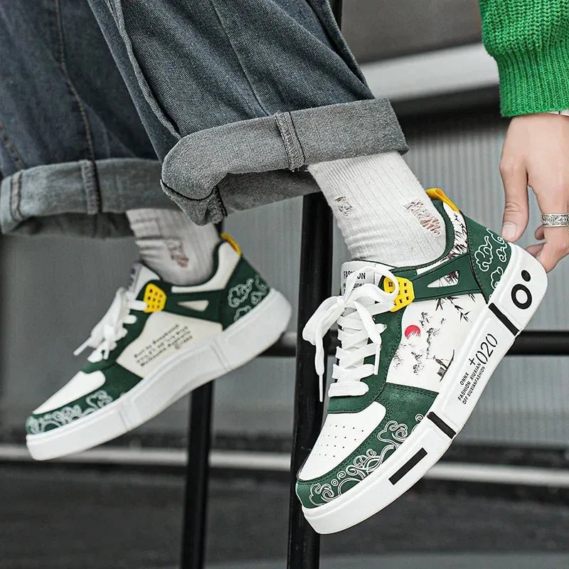 ADVBRIDGE  -  New Casual and Fashionable Men's and Women's Graffiti Sports Shoes, Plus Size 35-44, Versatile Outdoor Sneakers for Couples