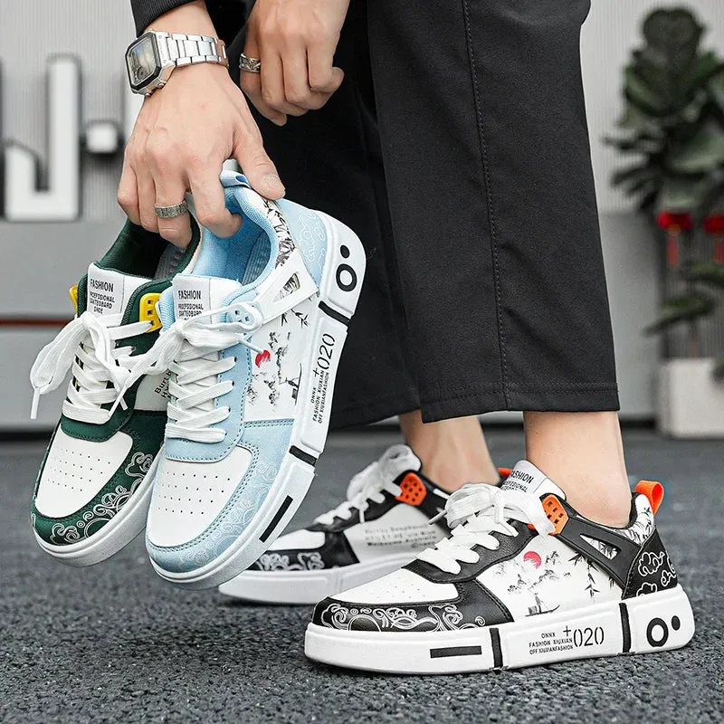 ADVBRIDGE  -  New Casual and Fashionable Men's and Women's Graffiti Sports Shoes, Plus Size 35-44, Versatile Outdoor Sneakers for Couples