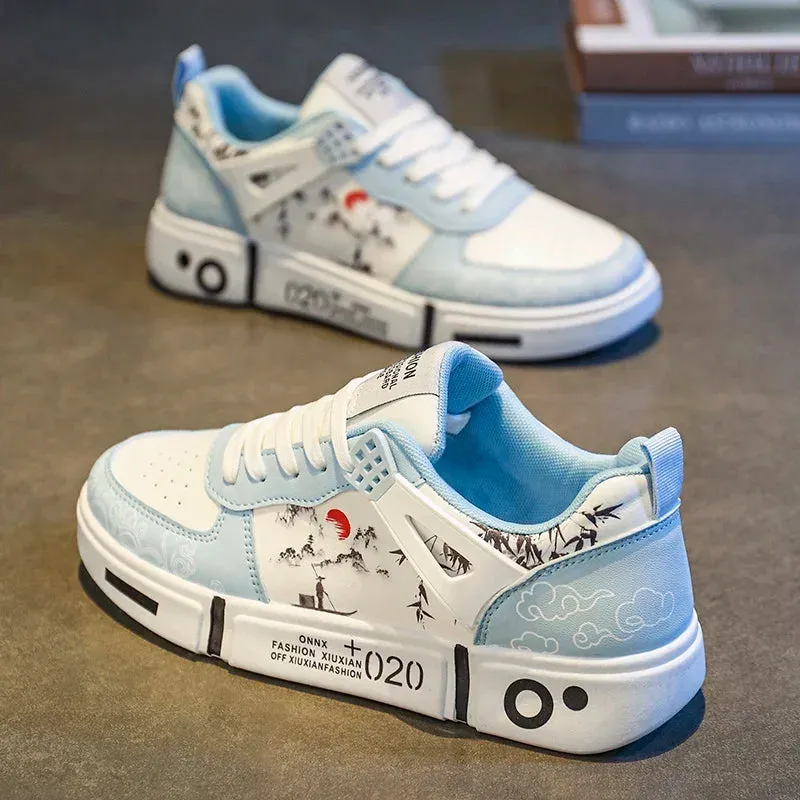 ADVBRIDGE  -  New Casual and Fashionable Men's and Women's Graffiti Sports Shoes, Plus Size 35-44, Versatile Outdoor Sneakers for Couples