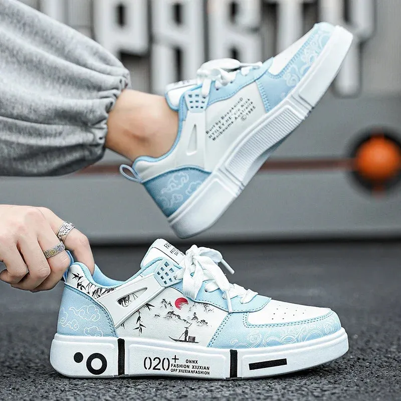 ADVBRIDGE  -  New Casual and Fashionable Men's and Women's Graffiti Sports Shoes, Plus Size 35-44, Versatile Outdoor Sneakers for Couples