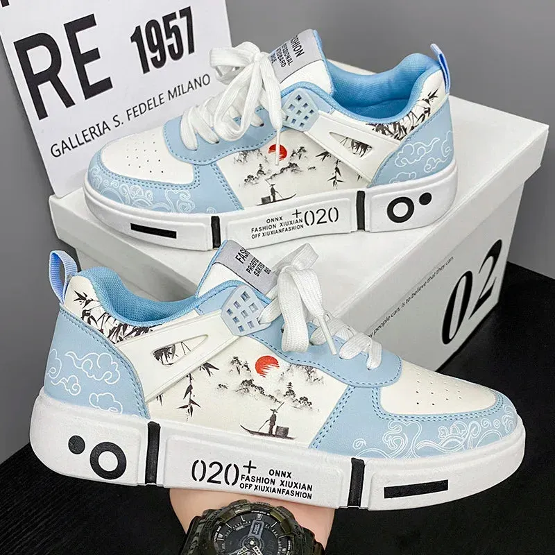 ADVBRIDGE  -  New Casual and Fashionable Men's and Women's Graffiti Sports Shoes, Plus Size 35-44, Versatile Outdoor Sneakers for Couples