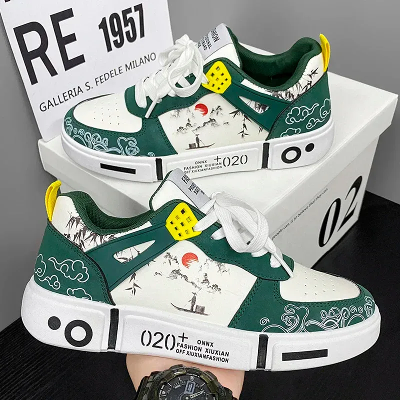 ADVBRIDGE  -  New Casual and Fashionable Men's and Women's Graffiti Sports Shoes, Plus Size 35-44, Versatile Outdoor Sneakers for Couples