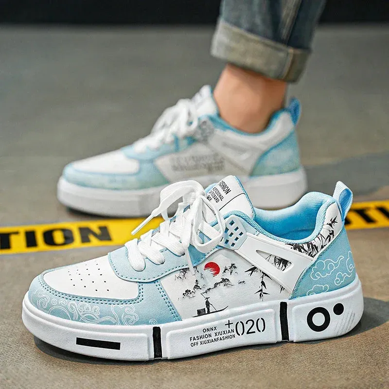 ADVBRIDGE  -  New Casual and Fashionable Men's and Women's Graffiti Sports Shoes, Plus Size 35-44, Versatile Outdoor Sneakers for Couples
