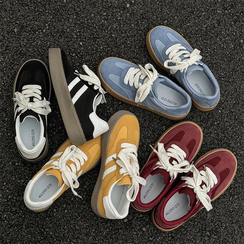 ADVBRIDGE  -  New Fashion Trend Women's Casual Shoes College Style Wide Toe Soft Comfortable Flat Shoes Outdoor Casual Sports Shoes