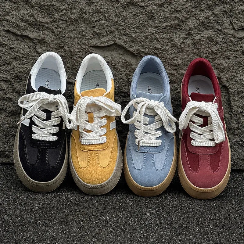 ADVBRIDGE  -  New Fashion Trend Women's Casual Shoes College Style Wide Toe Soft Comfortable Flat Shoes Outdoor Casual Sports Shoes