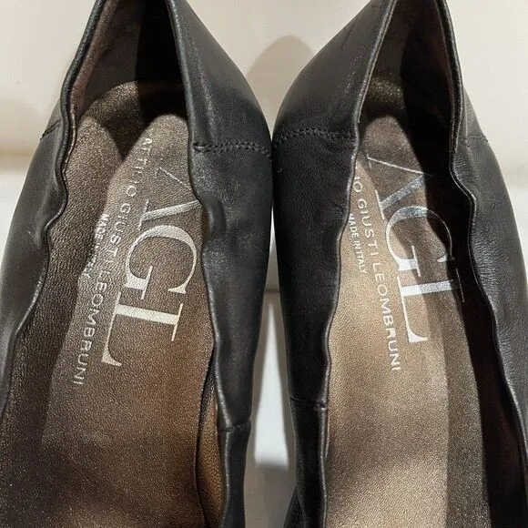 AGL Attilio Giusti Leombruni Womens Pumps Shoes Size US 10 EUR 40 Black Leather