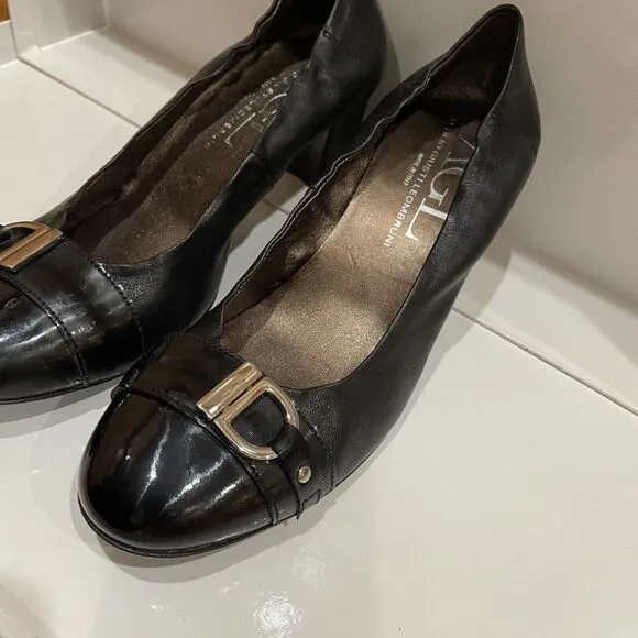 AGL Attilio Giusti Leombruni Womens Pumps Shoes Size US 10 EUR 40 Black Leather