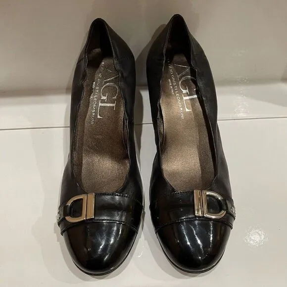 AGL Attilio Giusti Leombruni Womens Pumps Shoes Size US 10 EUR 40 Black Leather