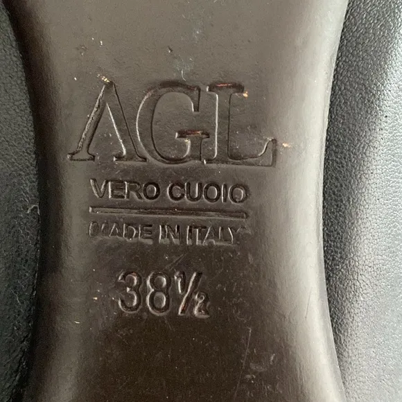 AGL Women's Black Ballet Flats EU 38.5