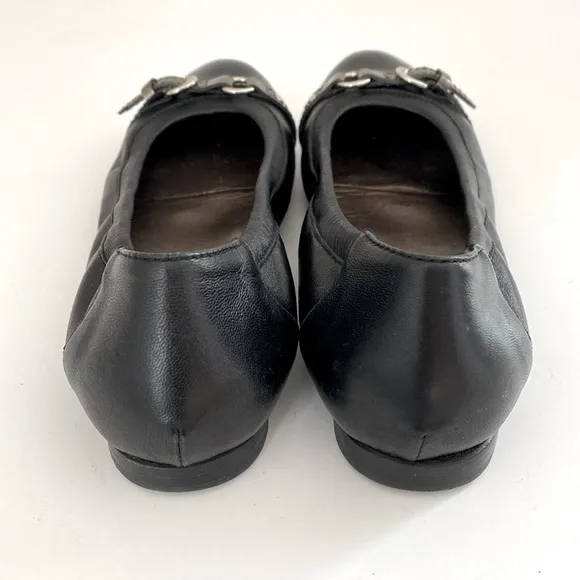 AGL Women's Black Ballet Flats EU 38.5