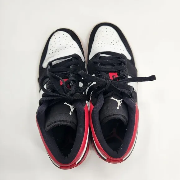 Air Jordan 1 Low Shoes Men Size 8 Women 9.5 Black Toe Retro 553558-116