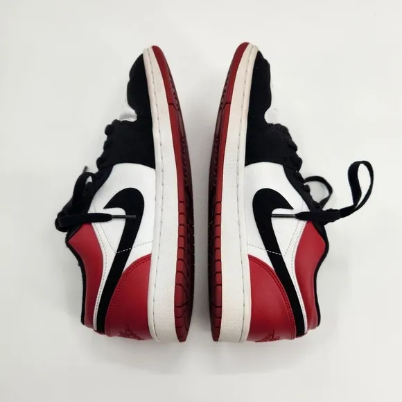 Air Jordan 1 Low Shoes Men Size 8 Women 9.5 Black Toe Retro 553558-116