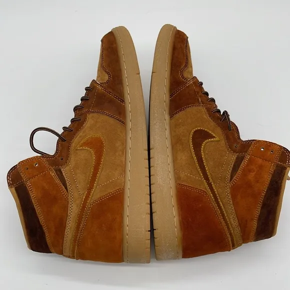 Air Jordan 1 Retro High Sneakers Golden Harvest Gum Men 13