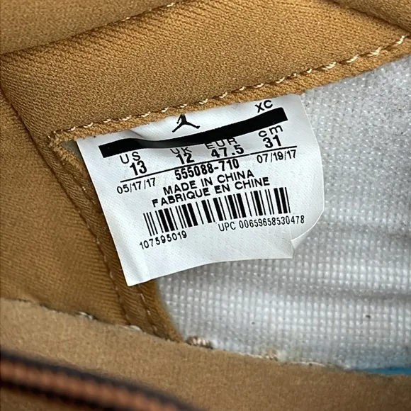 Air Jordan 1 Retro High Sneakers Golden Harvest Gum Men 13
