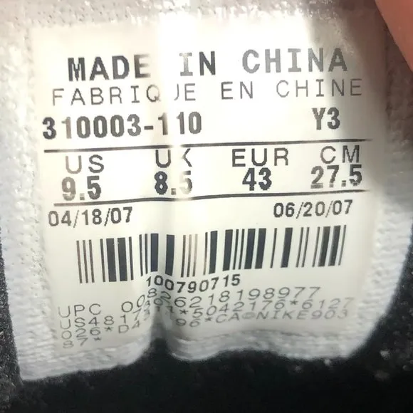 AIR JORDAN BIG FUND BLACK AND WHITE MEN SHOES 9.5