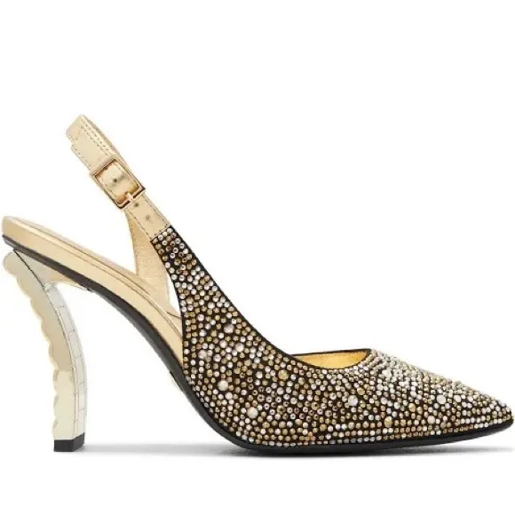 ALDO Metallic beautiful black &amp; gold shoes- Radia.  Brand New!!