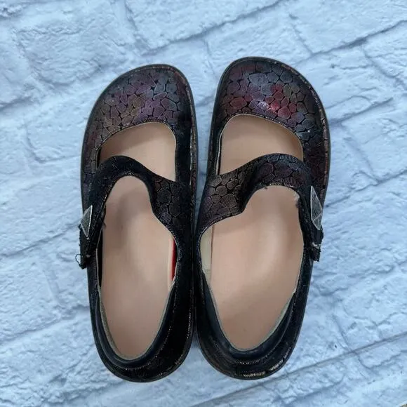 Alegria PAL-839 Paloma Metallic Black Stone Mary Jane Shoes Women EU 38 US 7.5