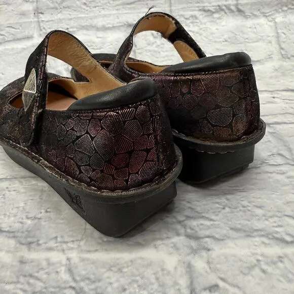 Alegria PAL-839 Paloma Metallic Black Stone Mary Jane Shoes Women EU 38 US 7.5