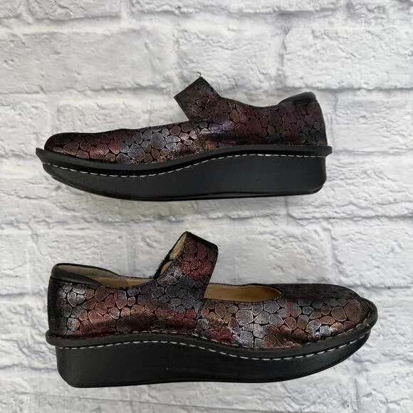 Alegria PAL-839 Paloma Metallic Black Stone Mary Jane Shoes Women EU 38 US 7.5