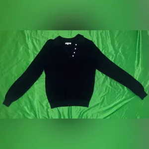 Alex Mill Classic Navy Blue 100% Cotton  Sweater with Button Detail size XS