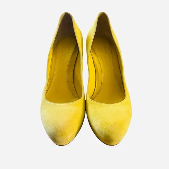 Alexander McQueen Authentic Yellow Suede Pumps